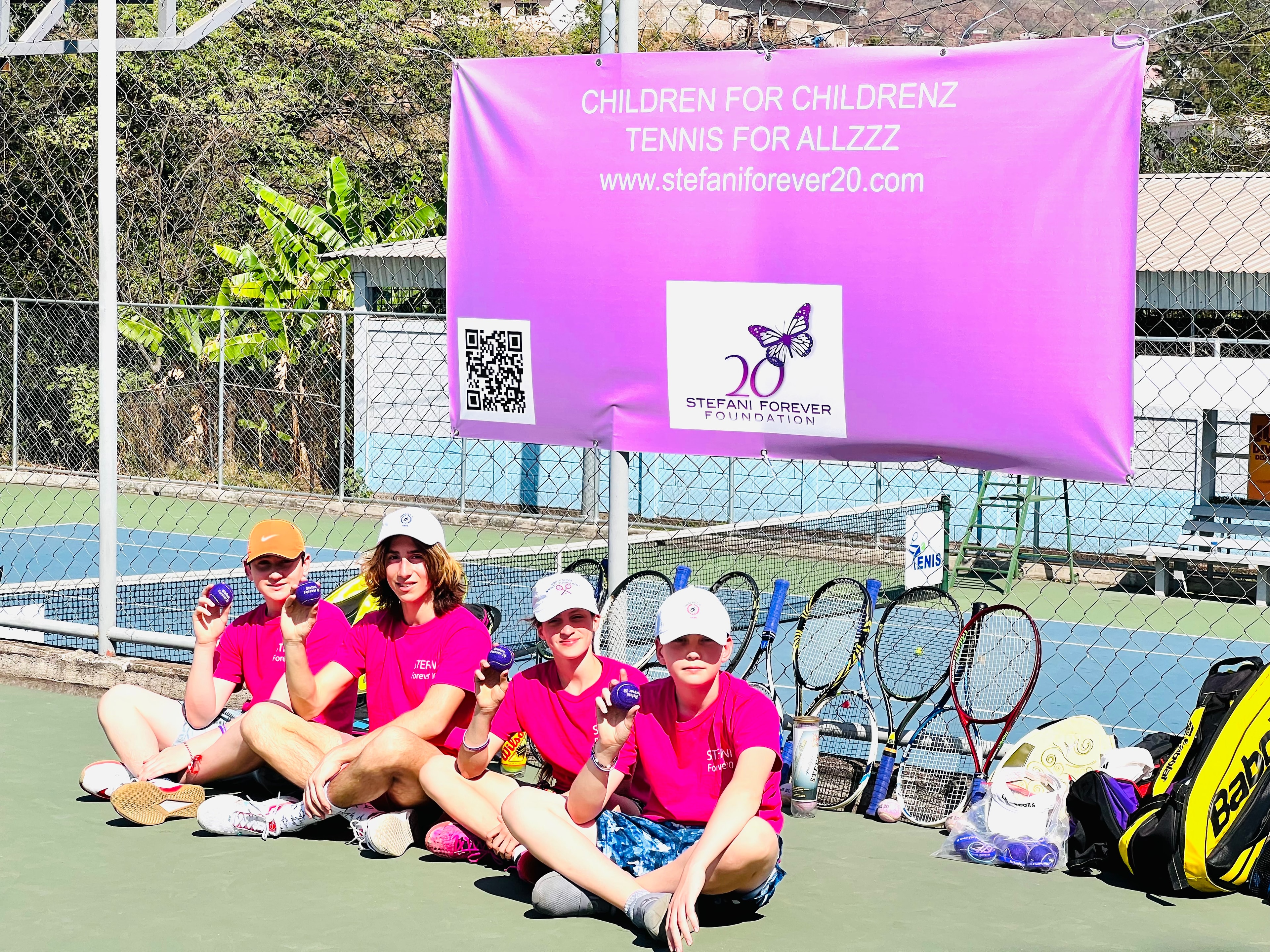 Stefani Forever Foundation banner — Children for Childrenz, Tennis for Allzzz