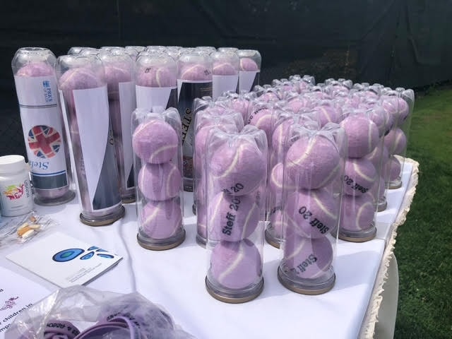 Purple Steff 20 tennis balls — Lavender Ball event
